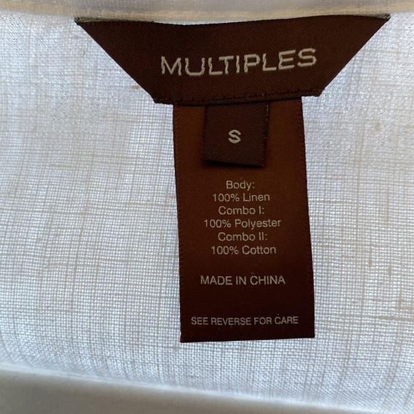 Ladies “light” white jacket, size S Brand- “Multiples” sheer at the bottom. - Picture 16 of 16